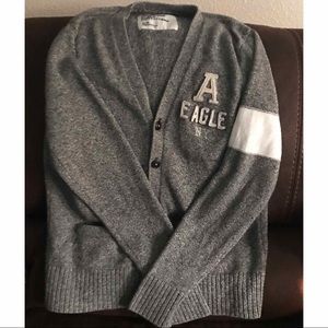 American Eagle gray marbles cardigan